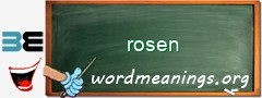 WordMeaning blackboard for rosen